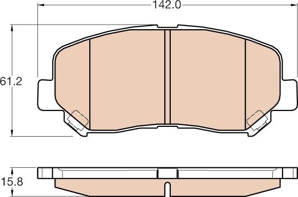 TRW GDB3562DT - Bremžu uzliku kompl., Disku bremzes www.autospares.lv