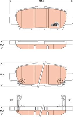 TRW GDB3508AT - Bremžu uzliku kompl., Disku bremzes www.autospares.lv