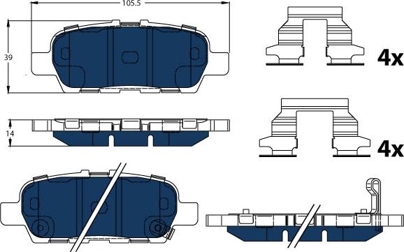 TRW GDB3508BTE - Bremžu uzliku kompl., Disku bremzes www.autospares.lv