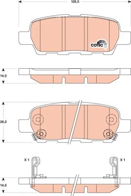 TRW GDB3507 - Brake Pad Set, disc brake www.autospares.lv