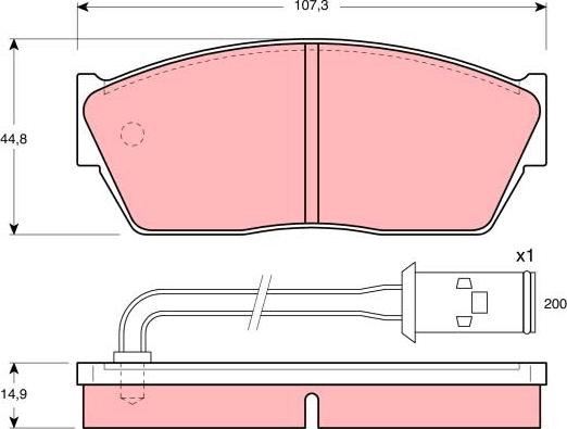 TRW GDB350 - Brake Pad Set, disc brake www.autospares.lv