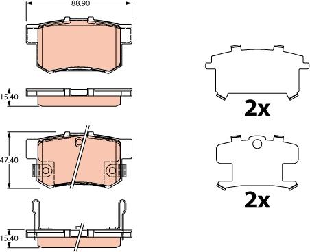 TRW GDB3516 - Bremžu uzliku kompl., Disku bremzes autospares.lv