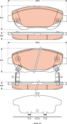 TRW GDB3518 - Bremžu uzliku kompl., Disku bremzes www.autospares.lv