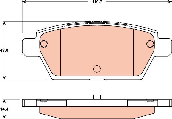 TRW GDB3517 - Тормозные колодки, дисковые, комплект www.autospares.lv