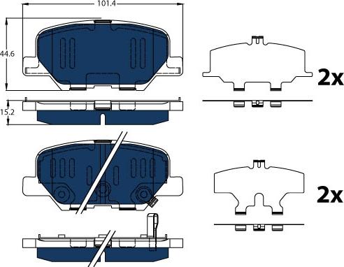 TRW GDB3583BTE - Тормозные колодки, дисковые, комплект www.autospares.lv