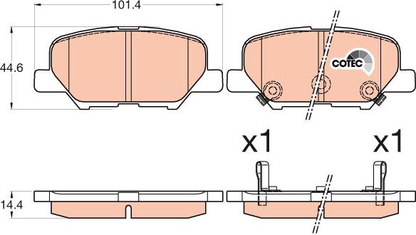 TRW GDB3583 - Bremžu uzliku kompl., Disku bremzes www.autospares.lv