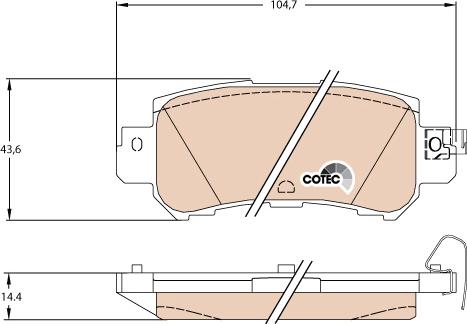 TRW GDB3539 - Brake Pad Set, disc brake www.autospares.lv