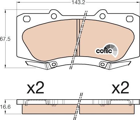 TRW GDB3534AT - Brake Pad Set, disc brake www.autospares.lv