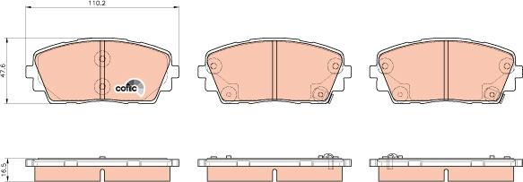 TRW GDB3535 - Тормозные колодки, дисковые, комплект www.autospares.lv