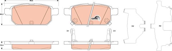 TRW GDB3529AT - Bremžu uzliku kompl., Disku bremzes www.autospares.lv