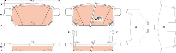 TRW GDB3529 - Brake Pad Set, disc brake www.autospares.lv