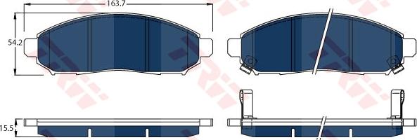 TRW GDB3520BTE - Brake Pad Set, disc brake www.autospares.lv