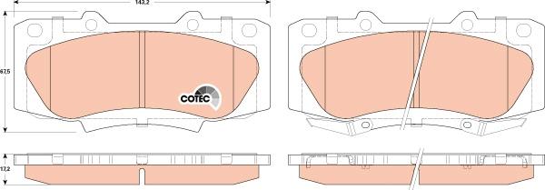 TRW GDB3528 - Brake Pad Set, disc brake www.autospares.lv