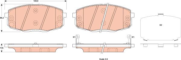 TRW GDB3523 - Bremžu uzliku kompl., Disku bremzes autospares.lv