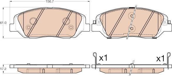 TRW GDB3574 - Bremžu uzliku kompl., Disku bremzes www.autospares.lv