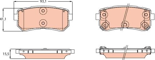 TRW GDB3641 - Bremžu uzliku kompl., Disku bremzes www.autospares.lv