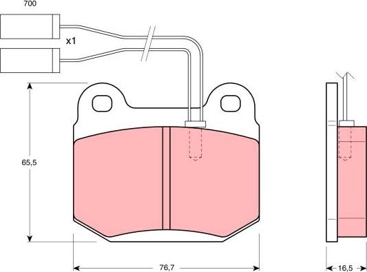 TRW GDB364 - Brake Pad Set, disc brake www.autospares.lv