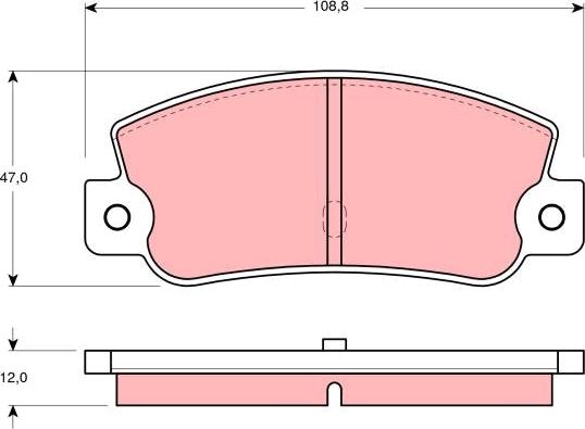 TRW GDB360 - Тормозные колодки, дисковые, комплект www.autospares.lv