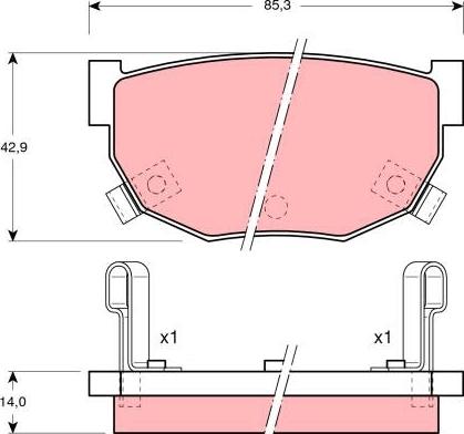 TRW GDB368DT - Bremžu uzliku kompl., Disku bremzes www.autospares.lv