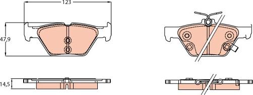 TRW GDB3639 - Bremžu uzliku kompl., Disku bremzes www.autospares.lv