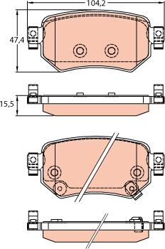 TRW GDB3632 - Bremžu uzliku kompl., Disku bremzes www.autospares.lv