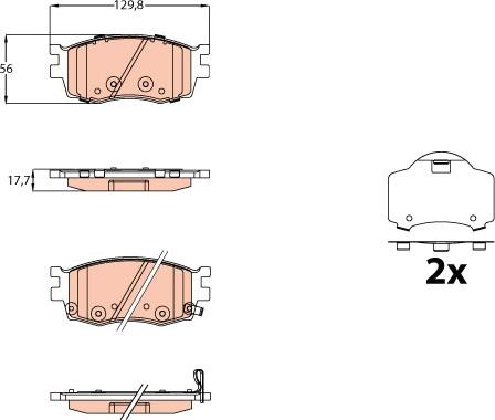 TRW GDB3626 - Bremžu uzliku kompl., Disku bremzes www.autospares.lv