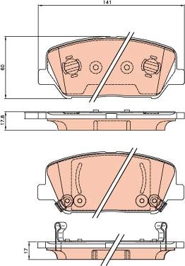 TRW GDB3621 - Bremžu uzliku kompl., Disku bremzes autospares.lv