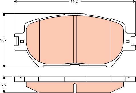 TRW GDB3628 - Тормозные колодки, дисковые, комплект www.autospares.lv