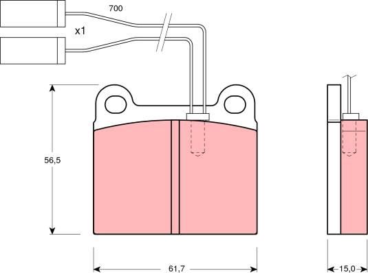 TRW GDB362 - Brake Pad Set, disc brake www.autospares.lv