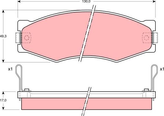 TRW GDB367AT - Bremžu uzliku kompl., Disku bremzes www.autospares.lv