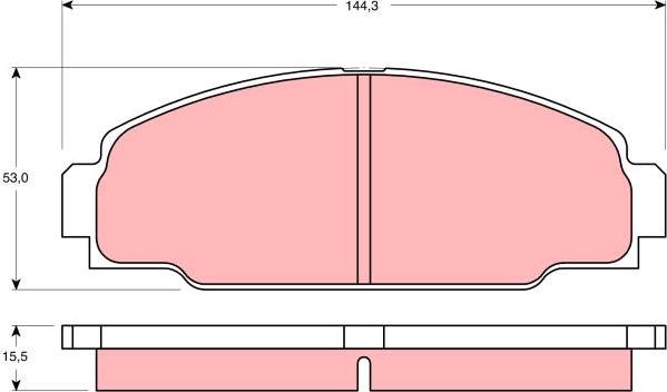 TRW GDB3090 - Bremžu uzliku kompl., Disku bremzes www.autospares.lv