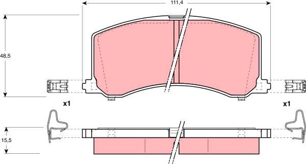 TRW GDB3091DT - Bremžu uzliku kompl., Disku bremzes www.autospares.lv