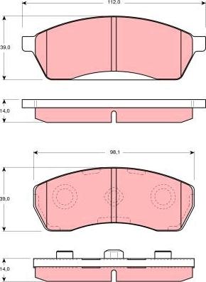 TRW GDB3068AT - Bremžu uzliku kompl., Disku bremzes www.autospares.lv