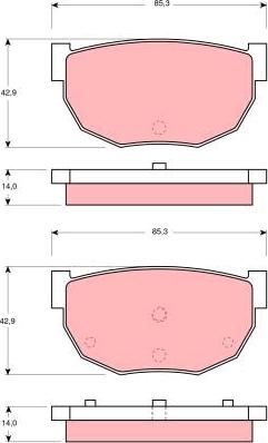 TRW GDB306 - Bremžu uzliku kompl., Disku bremzes www.autospares.lv