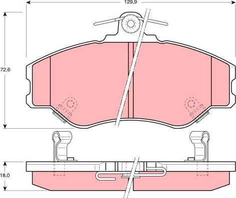 TRW GDB3089AT - Bremžu uzliku kompl., Disku bremzes www.autospares.lv