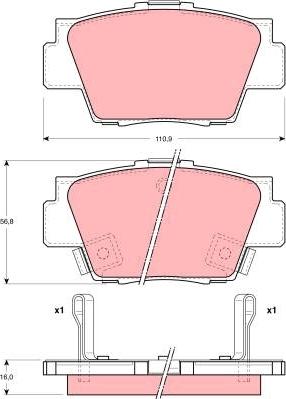 TRW GDB3039 - Brake Pad Set, disc brake www.autospares.lv