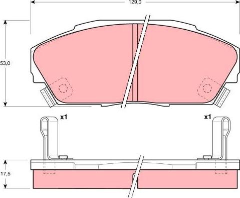 MOPROD MDP1080 - Brake Pad Set, disc brake www.autospares.lv