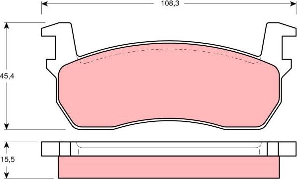 TRW GDB303 - Bremžu uzliku kompl., Disku bremzes www.autospares.lv