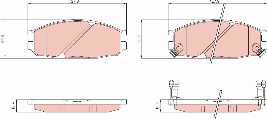 TRW GDB3149 - Bremžu uzliku kompl., Disku bremzes www.autospares.lv