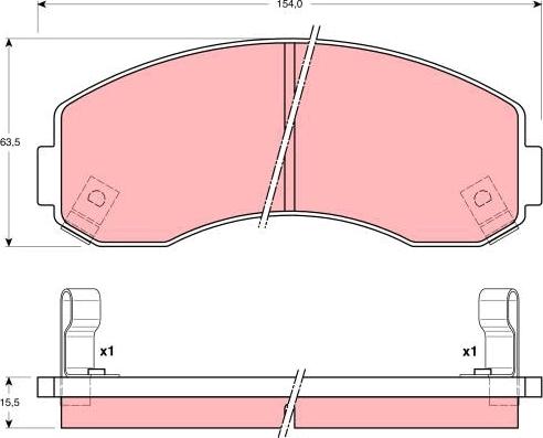 TRW GDB3145 - Bremžu uzliku kompl., Disku bremzes www.autospares.lv