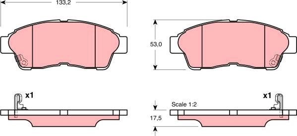 TRW GDB3147 - Brake Pad Set, disc brake www.autospares.lv