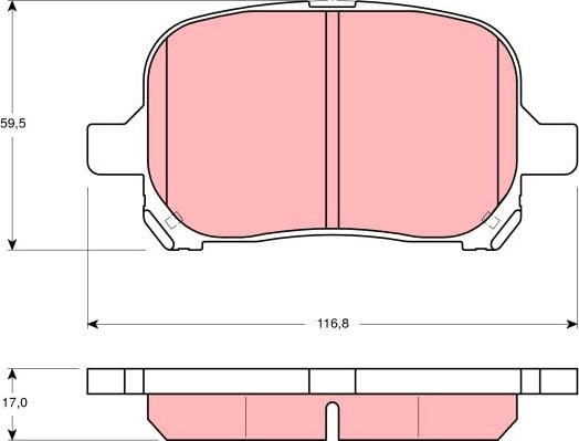 TRW GDB3152 - Тормозные колодки, дисковые, комплект www.autospares.lv