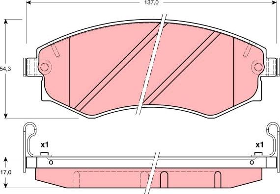 TRW GDB3169 - Brake Pad Set, disc brake www.autospares.lv