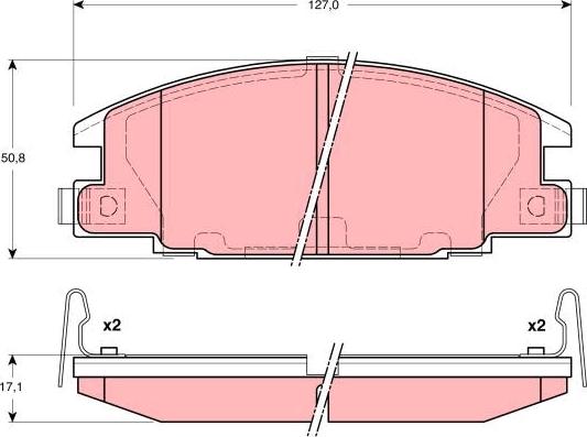 TRW GDB3161 - Тормозные колодки, дисковые, комплект www.autospares.lv