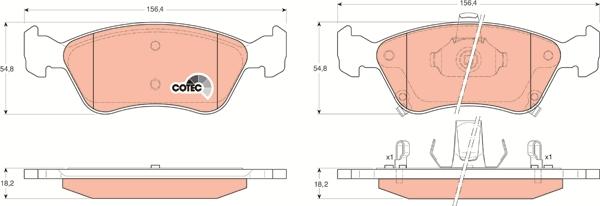 TRW GDB3163 - Bremžu uzliku kompl., Disku bremzes www.autospares.lv