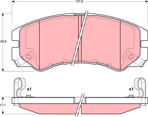 TRW GDB3162 - Bremžu uzliku kompl., Disku bremzes www.autospares.lv