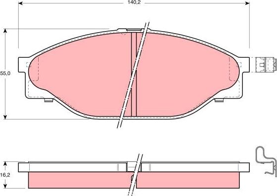 TRW GDB3109DT - Bremžu uzliku kompl., Disku bremzes www.autospares.lv