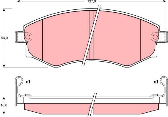 TRW GDB3101 - Тормозные колодки, дисковые, комплект www.autospares.lv