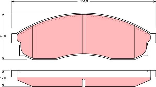 TRW GDB3107 - Brake Pad Set, disc brake www.autospares.lv