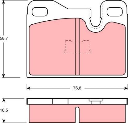 TRW GDB310 - Brake Pad Set, disc brake www.autospares.lv